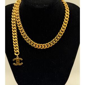 Chanel 24K Gold-Plated Chain Segment with CC Charm – Multi-Wear Accessory